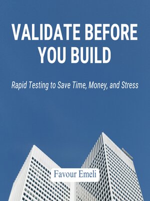 cover image of Validate Before You Build